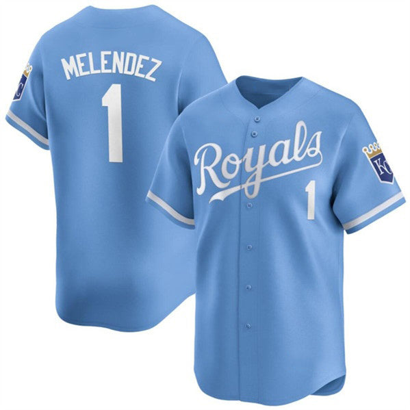 Kansas City Royals #1 MJ Melendez Light Blue AmberGomez Alternate Limited Stitched Jersey