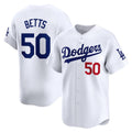 Los Angeles Dodgers #50 Mookie Betts White AmberGomez Home Limited Player Jersey