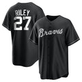 Atlanta Braves #27 Austin Riley Player Black AmberGomez Home Game Stitched Jerseys
