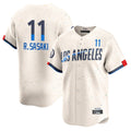 Los Angeles Dodgers #11 Roki Sasaki Player Cream AmberGomez City Connect Limited Home Stitched Jerseys