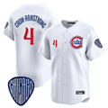 Chicago Cubs #4 Pete Crow-Armstrong Player White AmberGomez Vapor Premier Limited Home Stitched Jerseys