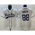 Chicago White Sox #88 Luis Robert White AmberGomez Cool Base Stitched Jersey 2