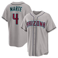 Arizona Diamondbacks #4 Ketel Marte Gray AmberGomez Road Replica Jersey