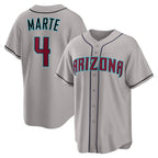 Arizona Diamondbacks #4 Ketel Marte Gray AmberGomez Road Replica Jersey