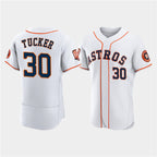 Houston Astros #30 Kyle Tucker White AmberGomez 60th Anniversary Flex Base Stitched Jersey