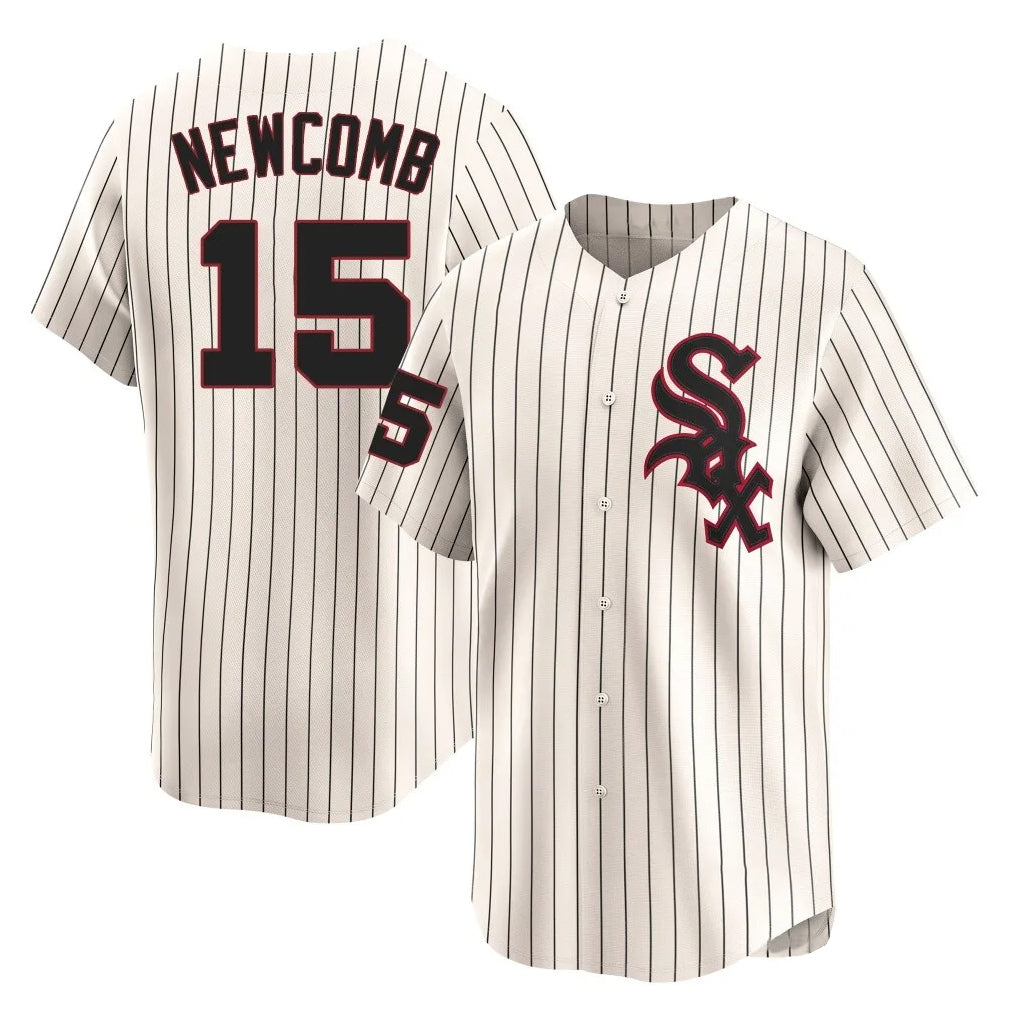 Chicago White Sox #15 Sean Newcomb Player Cream AmberGomez Cooperstown Collection Limited Home Stitched Jerseys