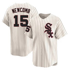 Chicago White Sox #15 Sean Newcomb Player Cream AmberGomez Cooperstown Collection Limited Home Stitched Jerseys
