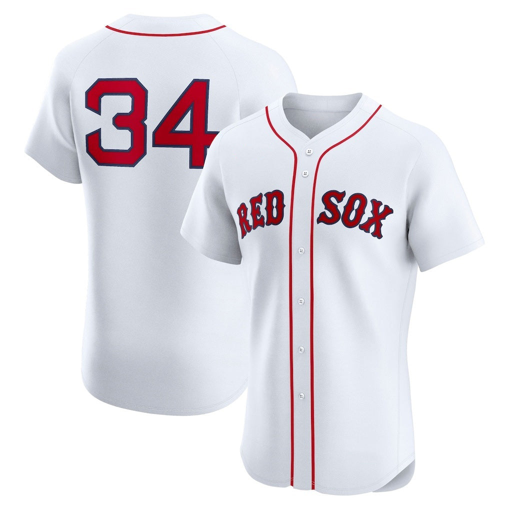 Boston Red Sox #34 David Ortiz White AmberGomez Home Elite Jersey