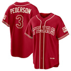 Texas Rangers #3 Joc Pederson Red AmberGomez 2026 City Connect Stadium Jersey
