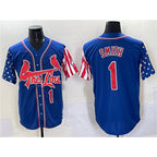 St. Louis Cardinals #1 Ozzie Smith Royal AmberGomez Independence Day Vapor Premier Limited Stitched Jersey