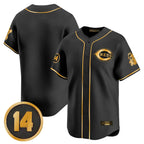 Cincinnati Reds Blank Player Black-Gold AmberGomez Vapor Premier Limited Home Stitched Jerseys