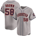 Houston Astros #58 Hunter Brown Gray AmberGomez 2025 Limited Stitched Jersey