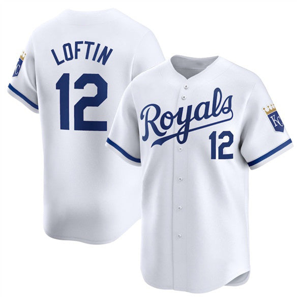Kansas City Royals #12 Nick Loftin White AmberGomez 2024 Home Limited Stitched Jersey