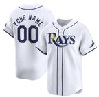 Custom Tampa Bay Rays Active Player White AmberGomez Home Limited Stitched Jersey