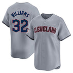 Cleveland Guardians #32 Gavin Williams Player Gray AmberGomez Road Limited Home Stitched Jerseys