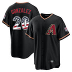 Arizona Diamondbacks #20 Luis Gonzalez Player Black AmberGomez USA 250 Fourth of July Game Home Stitched Jerseys