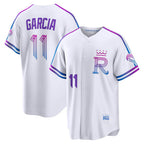Kansas City Royals #11 Maikel Garcia White AmberGomez 2026 City Connect Stadium Jersey