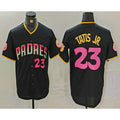 San Diego Padres #23 Fernando Tatis Jr Number Black AmberGomez 20th Anniversary Cool Base Stitched Jersey