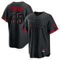Cincinnati Reds #35 Jose Trevino Player Black AmberGomez City Connect Home Game Stitched Jerseys