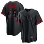 Cincinnati Reds #35 Jose Trevino Player Black AmberGomez City Connect Home Game Stitched Jerseys