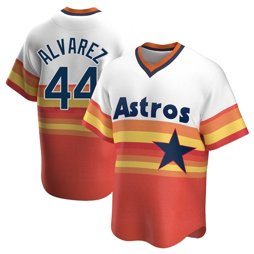Houston Astros #44 Yordan Alvarez Player Rainbow Cooperstown Collection AmberGomez T-shirt Stitched Jerseys