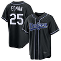 Los Angeles Dodgers #25 Tommy Edman Player Black AmberGomez Carbon Limited Home Stitched Jerseys