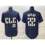Cleveland Guardians #22 Josh Naylor Number Navy AmberGomez 2024 City Connect Limited Stitched Jersey