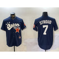 Houston Astros #7 CJ Stroud Navy AmberGomez Cactus Jack Vapor Premier Stitched Jersey