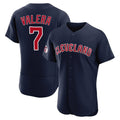 Cleveland Guardians #7 George Valera Player Navy AmberGomez Limited Elite Home Stitched Jerseys