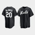 New York Mets #20 Pete Alonso Black AmberGomez Cool Base Stitched Jersey