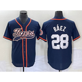 Detroit Tigers #28 Javier B¨¢ez Navy AmberGomez Cool Base Stitched Jersey