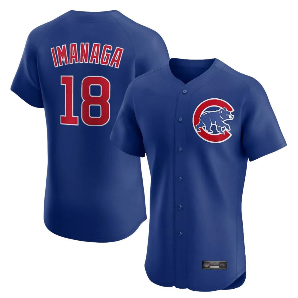 Chicago Cubs #18 Shota Imanaga Player Royal AmberGomez Limited Elite Home Stitched Jerseys