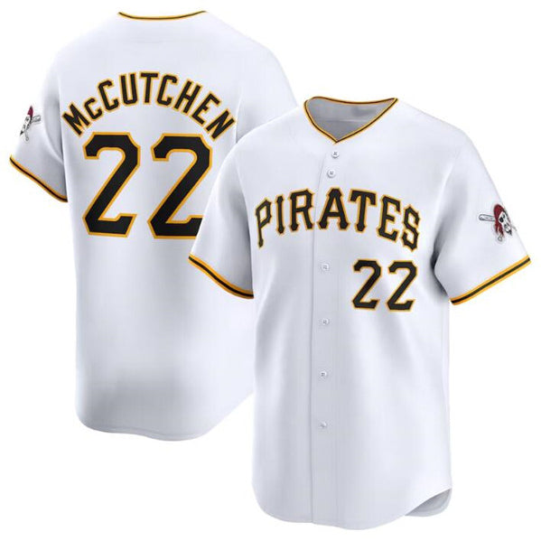 Pittsburgh Pirates #22 Andrew McCutchen White AmberGomez Home Limited Stitched Jersey