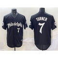 Philadelphia Phillies #7 Trea Turner Black AmberGomez Gothic Vapor Limited Stitched Jersey