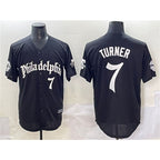 Philadelphia Phillies #7 Trea Turner Black AmberGomez Gothic Vapor Limited Stitched Jersey