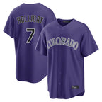 Colorado Rockies #7 Matt Holliday Player Purple AmberGomez Game Home Stitched Jerseys
