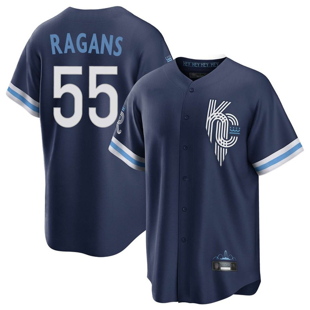 Kansas City Royals #55 Cole Ragans Player Navy AmberGomez City Connect Home Game Stitched Jerseys