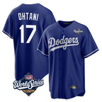 Los Angeles Dodgers #17 Shohei Ohtani Player Royal AmberGomez World Series Home Game Stitched Jerseys