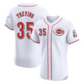 Cincinnati Reds #35 Jose Trevino Player White AmberGomez Limited Elite Home Stitched Jerseys