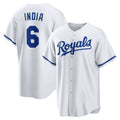 Kansas City Royals #6 Jonathan India White AmberGomez Home Replica Player Jersey