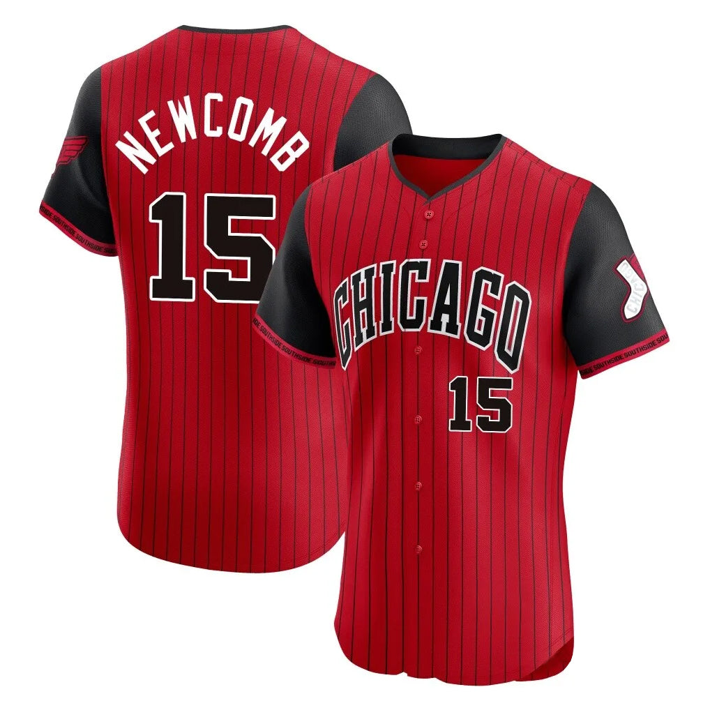 Chicago White Sox #15 Sean Newcomb Player Red AmberGomez City Connect Limited Elite Home Stitched Jerseys