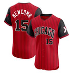 Chicago White Sox #15 Sean Newcomb Player Red AmberGomez City Connect Limited Elite Home Stitched Jerseys