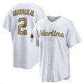 Miami Marlins #2 Jazz Chisholm Jr. White AmberGomez 2022 All-Star Cool Base Stitched Jersey