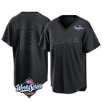 Los Angeles Dodgers #18 Yoshinobu Yamamoto Player Black AmberGomez World Series Pitch Fashion T-shirt Stitched Jerseys