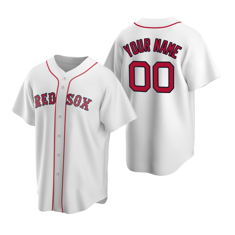Custom Boston Red Sox White AmberGomez Stitched Cool Base Home Jersey