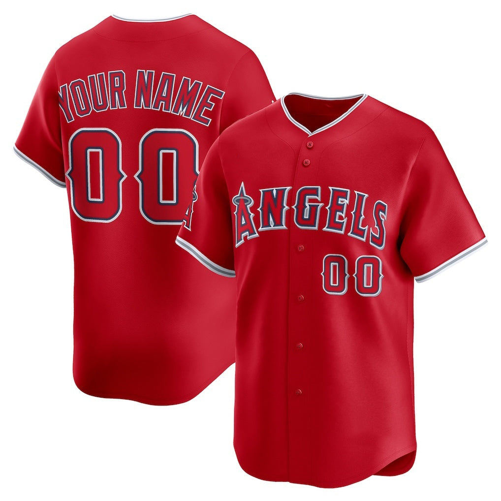 Custom Los Angeles Angels Red AmberGomez Alternate Limited Jersey