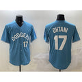 Los Angeles Dodgers #17 Shohei Ohtani Light Blue AmberGomez Limited Stitched Jersey