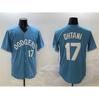 Los Angeles Dodgers #17 Shohei Ohtani Light Blue AmberGomez Limited Stitched Jersey
