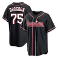 Cleveland Guardians #75 Connor Brogdon Player Black AmberGomez Fashion Out Home Game Stitched Jerseys