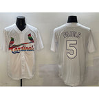 St. Louis Cardinals #5 Albert Pujols White AmberGomez Cool Base Stitched Jersey